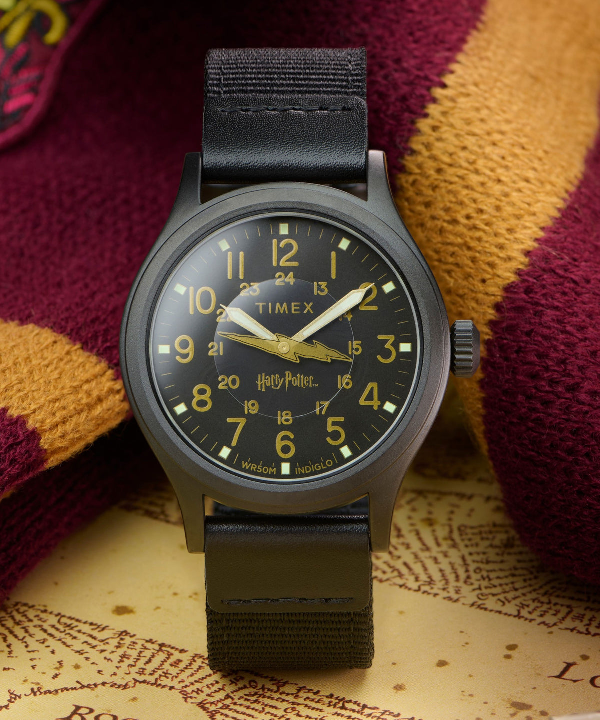 Timex Expedition Scout Harry Potter Bolt Black Dial Fabric Watch TW6A05700