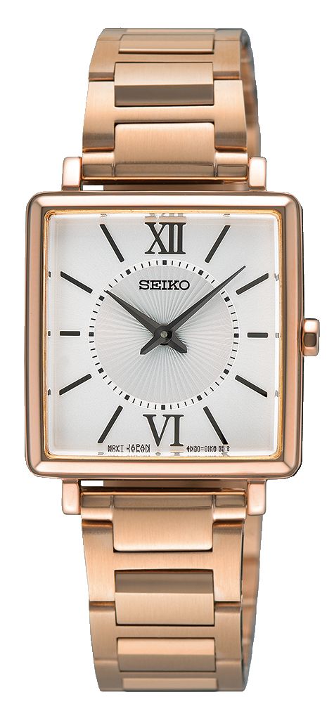 Seiko Conceptual Series Rose Gold Silver Dial Ladies Watch SWR112P