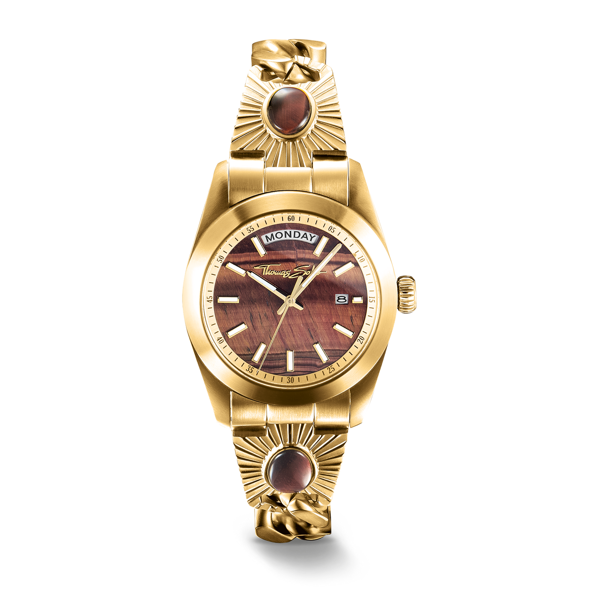 Thomas Sabo Elyndra Watch with red tiger eye dial 36 mm