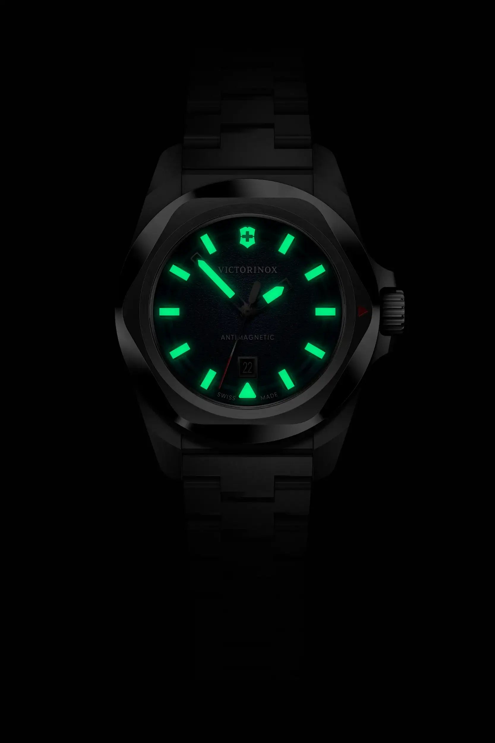 Victorinox I.N.O.X 32mm Stainless Steel Blue Dial Watch 242038