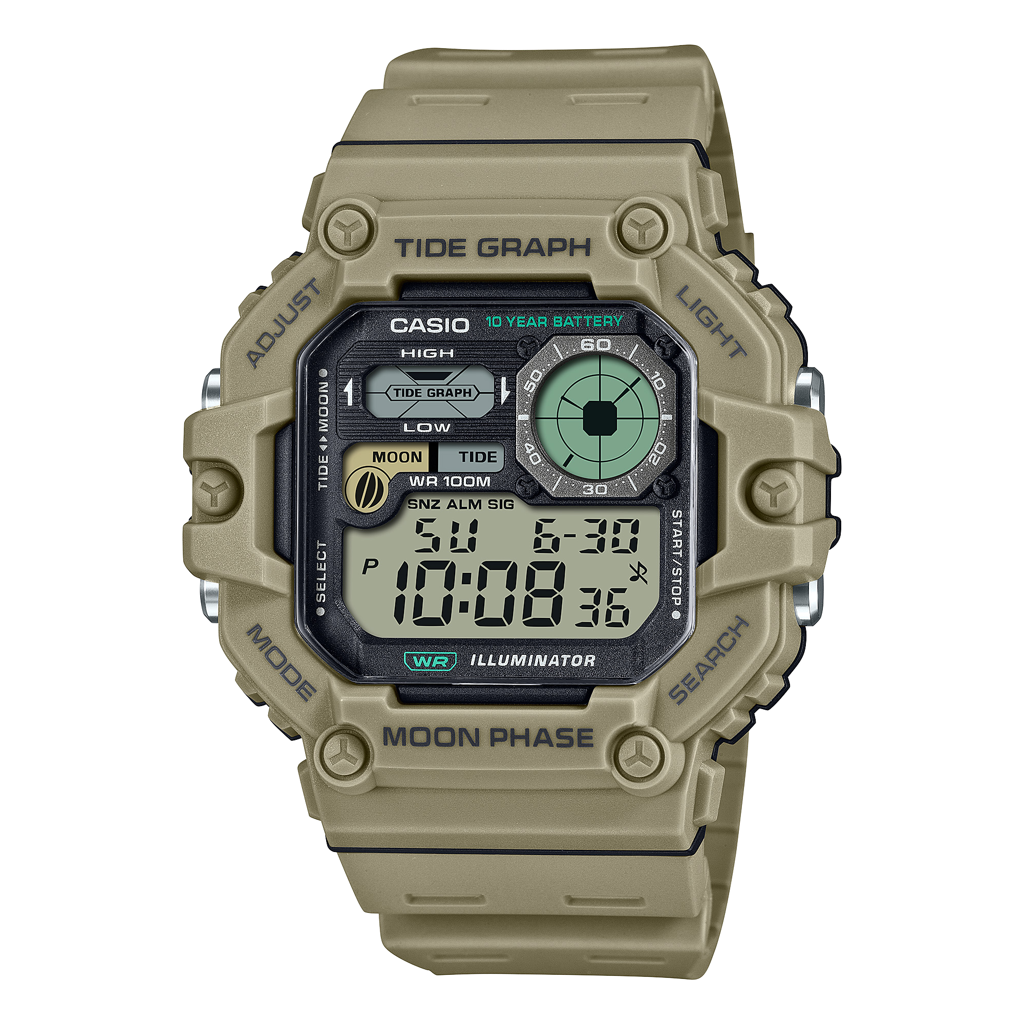 Casio Standard Beige Resin Band Beige Dial Watch WS1700H-5A