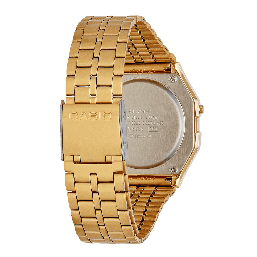 Casio Digital Alarm Chrono Stainless Steel Mens Watch A159WGEA-1D