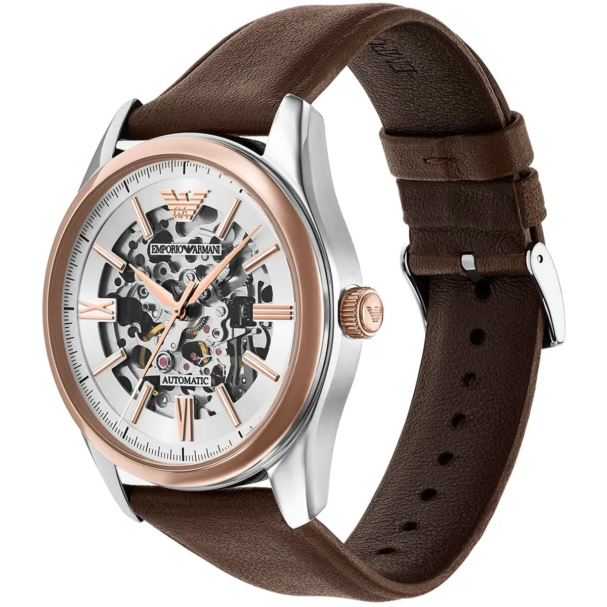 Emporio Armani Antonio Brown Leather Strap Watch AR60094