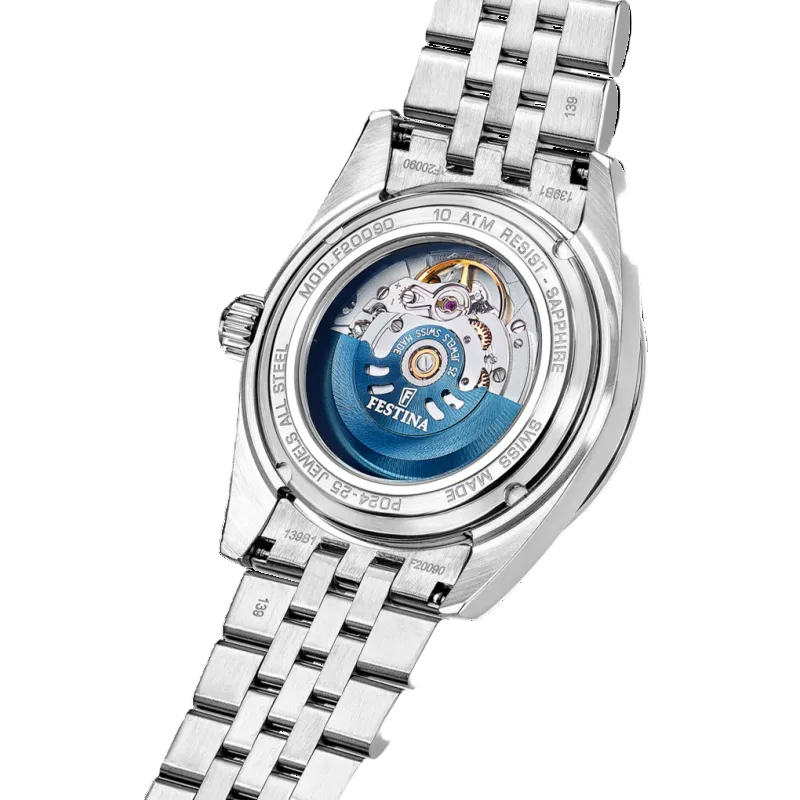 Festina Swiss Made Automatic White Dial Stainless Steel Men’s Watch F20090/1