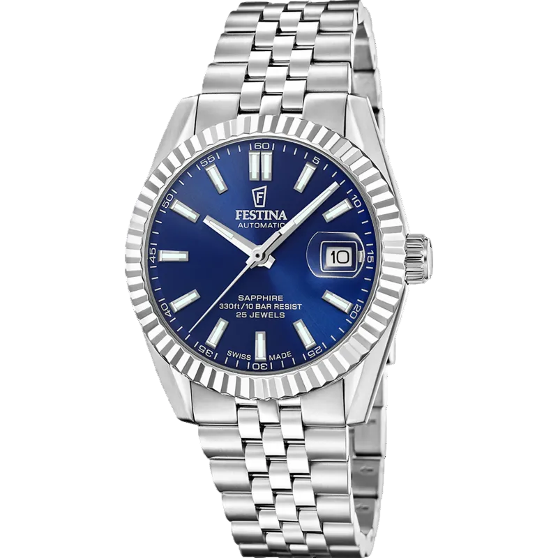 Festina Swiss Made Automatic Blue Dial Stainless Steel Men’s Watch F20090/2