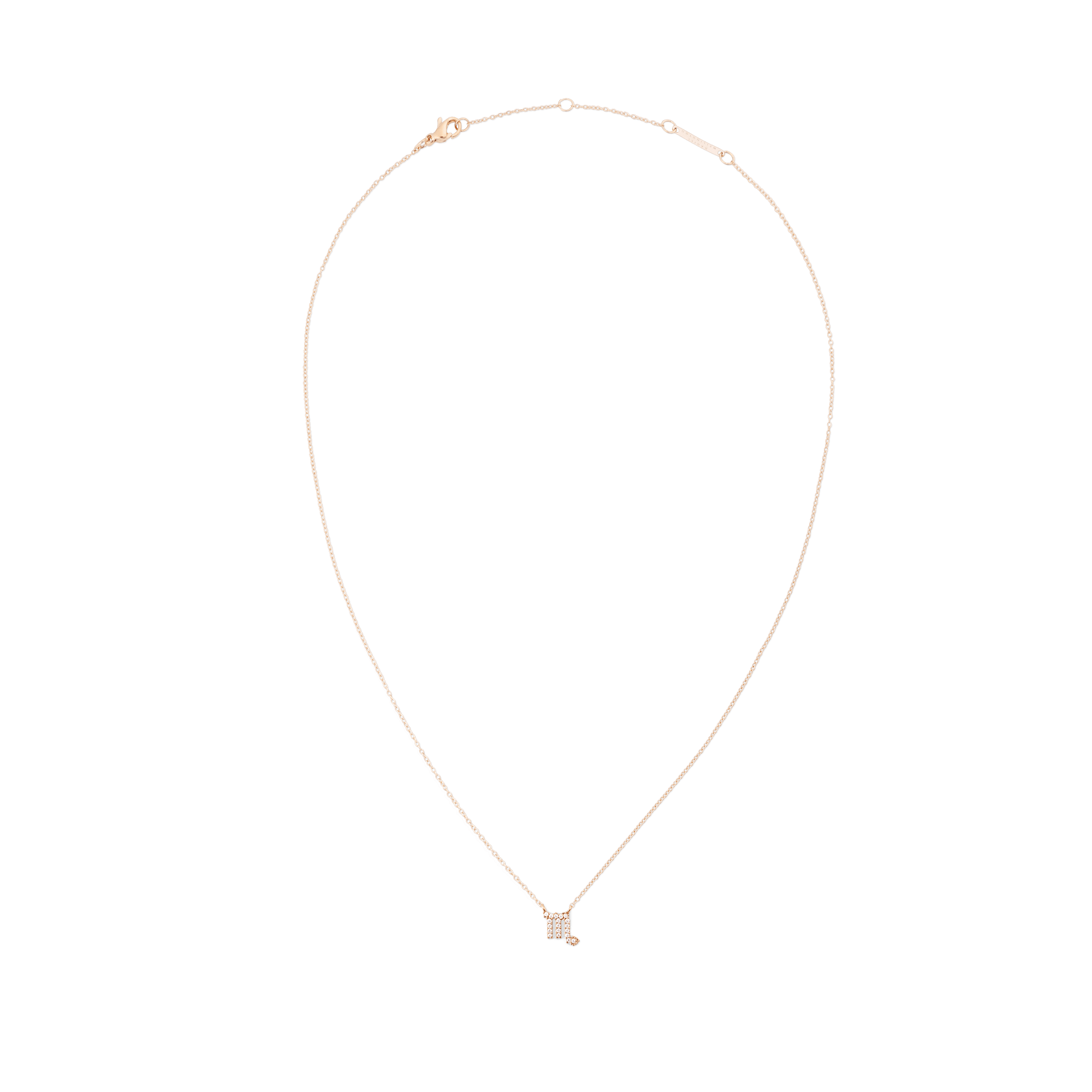 Daniel Wellington Zodiac Crystal Necklace Rose Gold