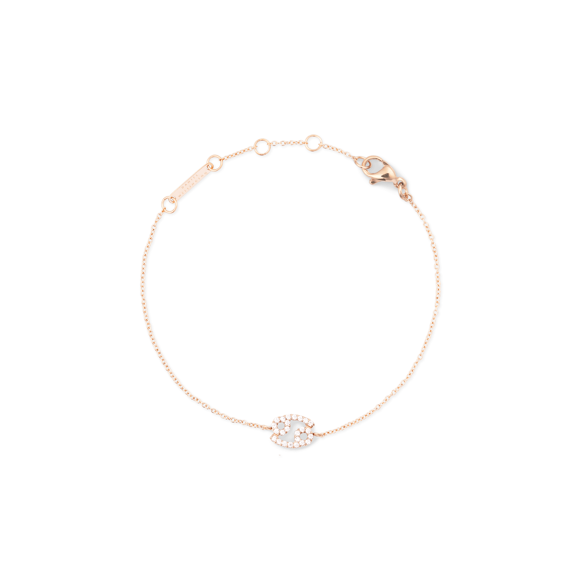 Daniel Wellington Crystal Zodiac Chain Bracelet Rose Gold