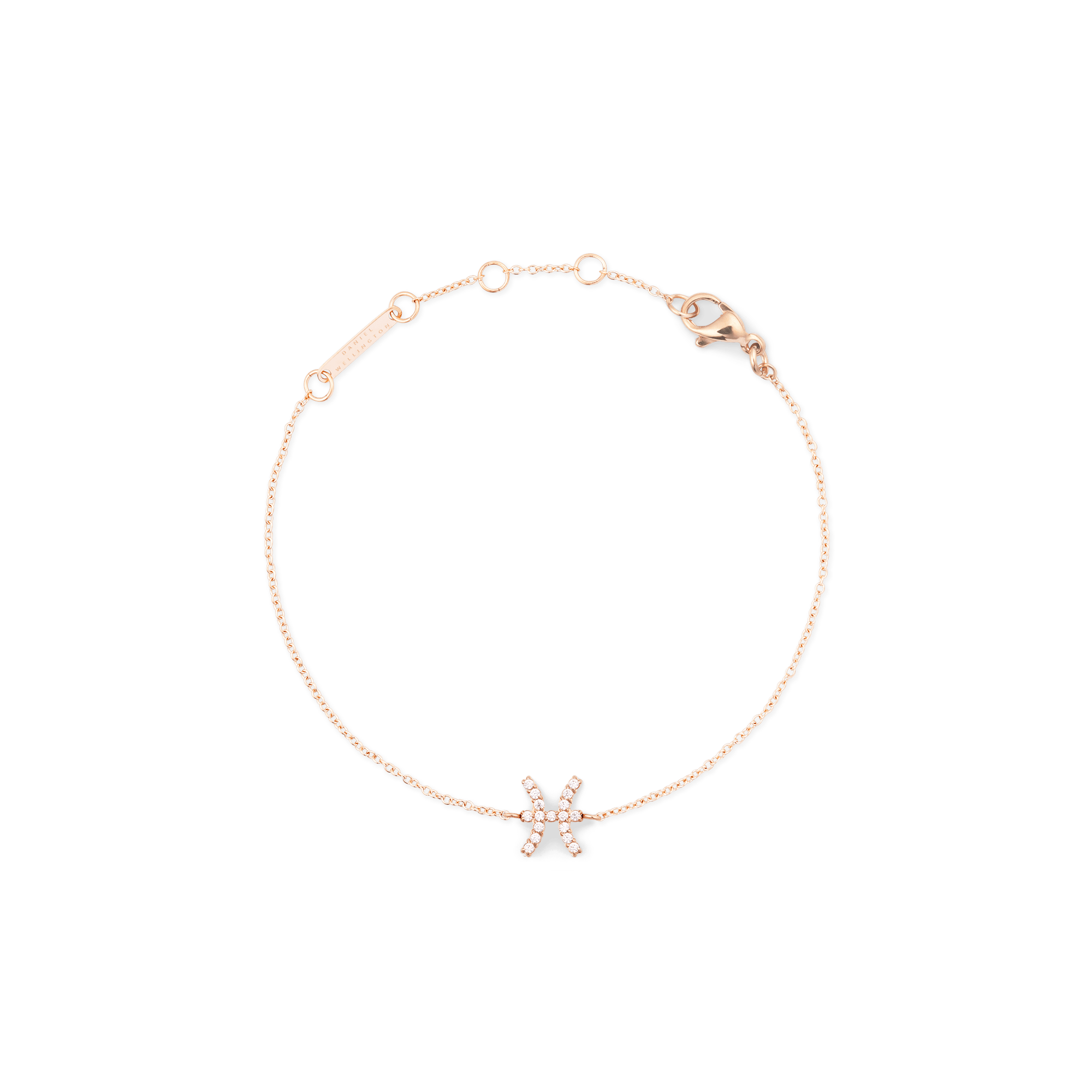 Daniel Wellington Crystal Zodiac Chain Bracelet Rose Gold