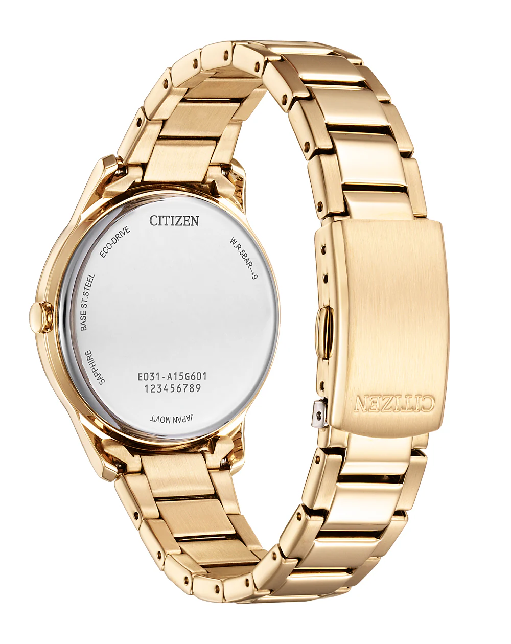 Citizen Eco-Drive Rose Gold Stainless Steel Champagne Pink Dial Watch EM0418-81X
