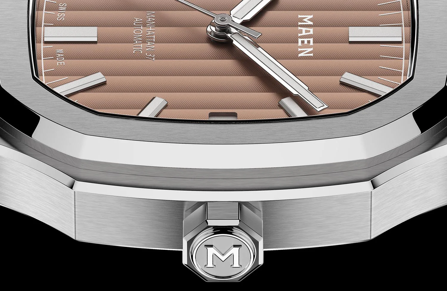 MAEN Manhattan 37 Salmon Dial Date Display Automatic Watch M2.1.3