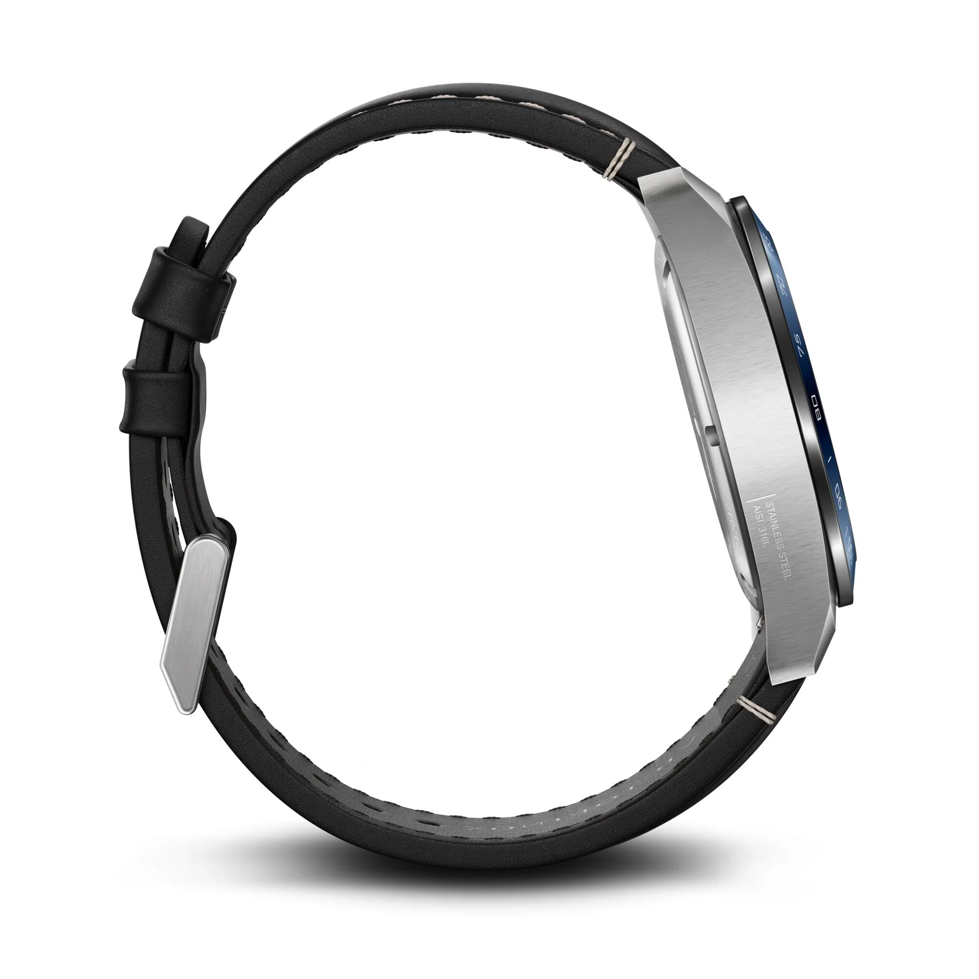 Victorinox Swiss Army Chrono Blue Dial Black Leather Band Mens Watch 242047