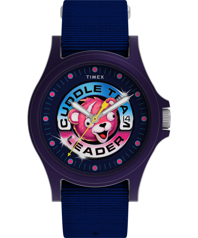 Timex x Fortnite Acadia Blue Fabric Strap Watch TW2Y46200