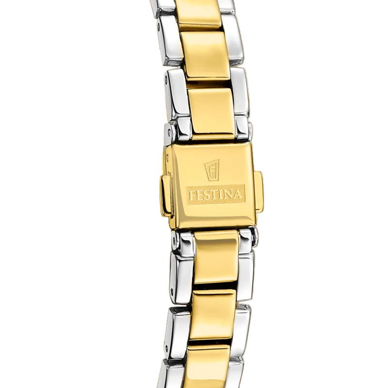 Festina Mademoiselle Gold Dial Two Tone Stainless Steel Women's Watch F20785/2
