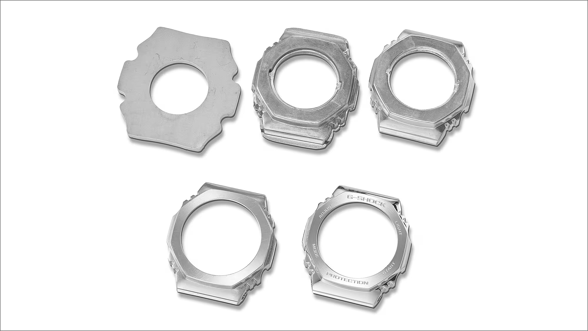 G-Shock Duo Fine Metallic Series Silver Resin Band Stainless Steel Case Watch GM2100YRA-8A