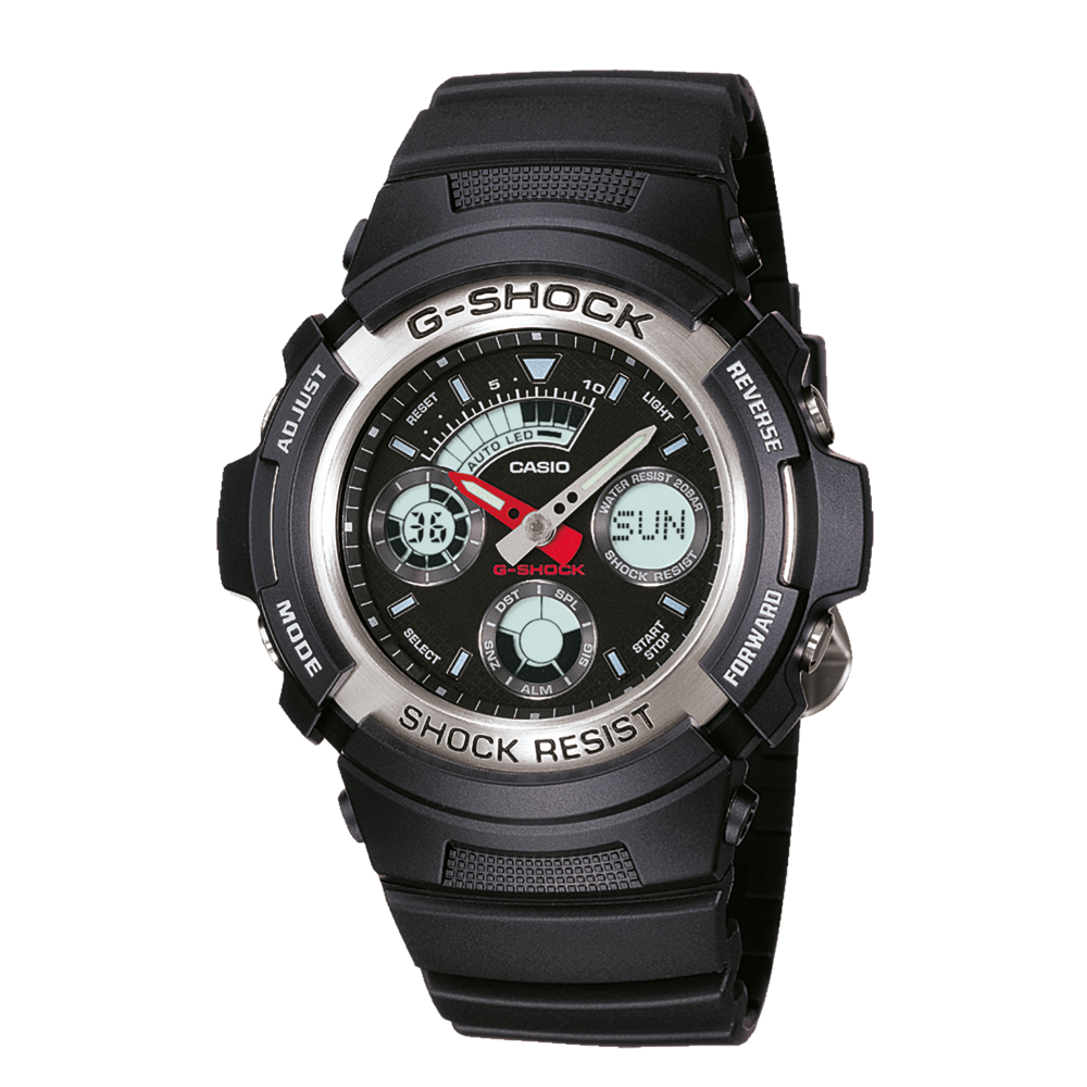G-Shock Analogue Digital World Time Mens Watch AW590-1
