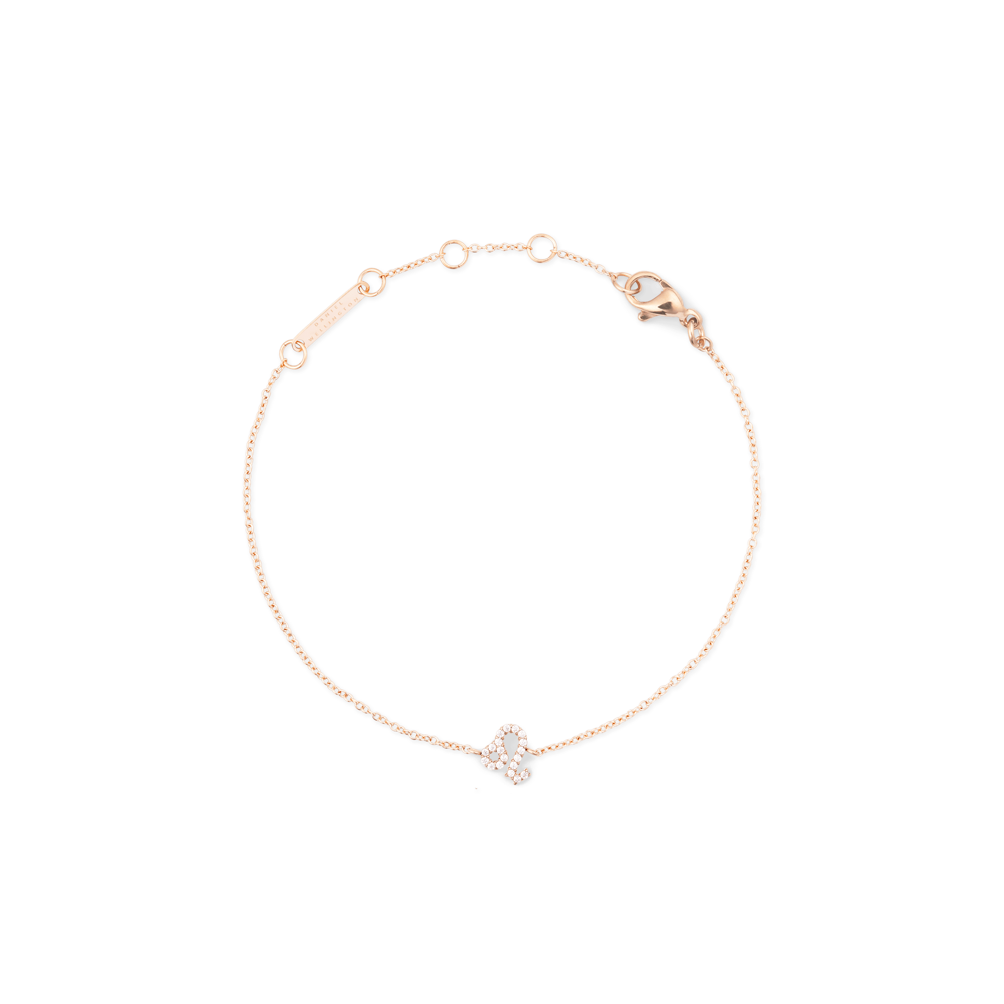 Daniel Wellington Crystal Zodiac Chain Bracelet Rose Gold
