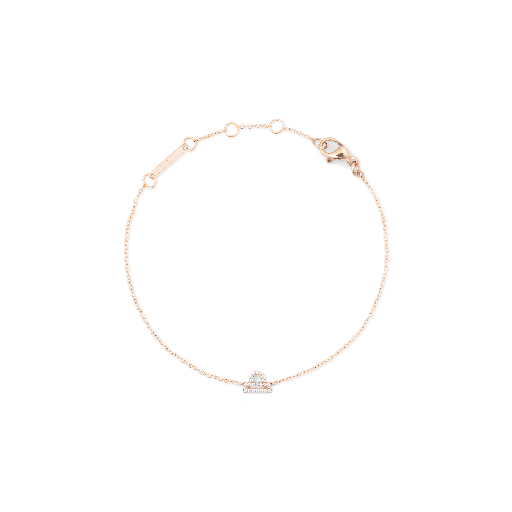 Daniel Wellington Crystal Zodiac Chain Bracelet Rose Gold