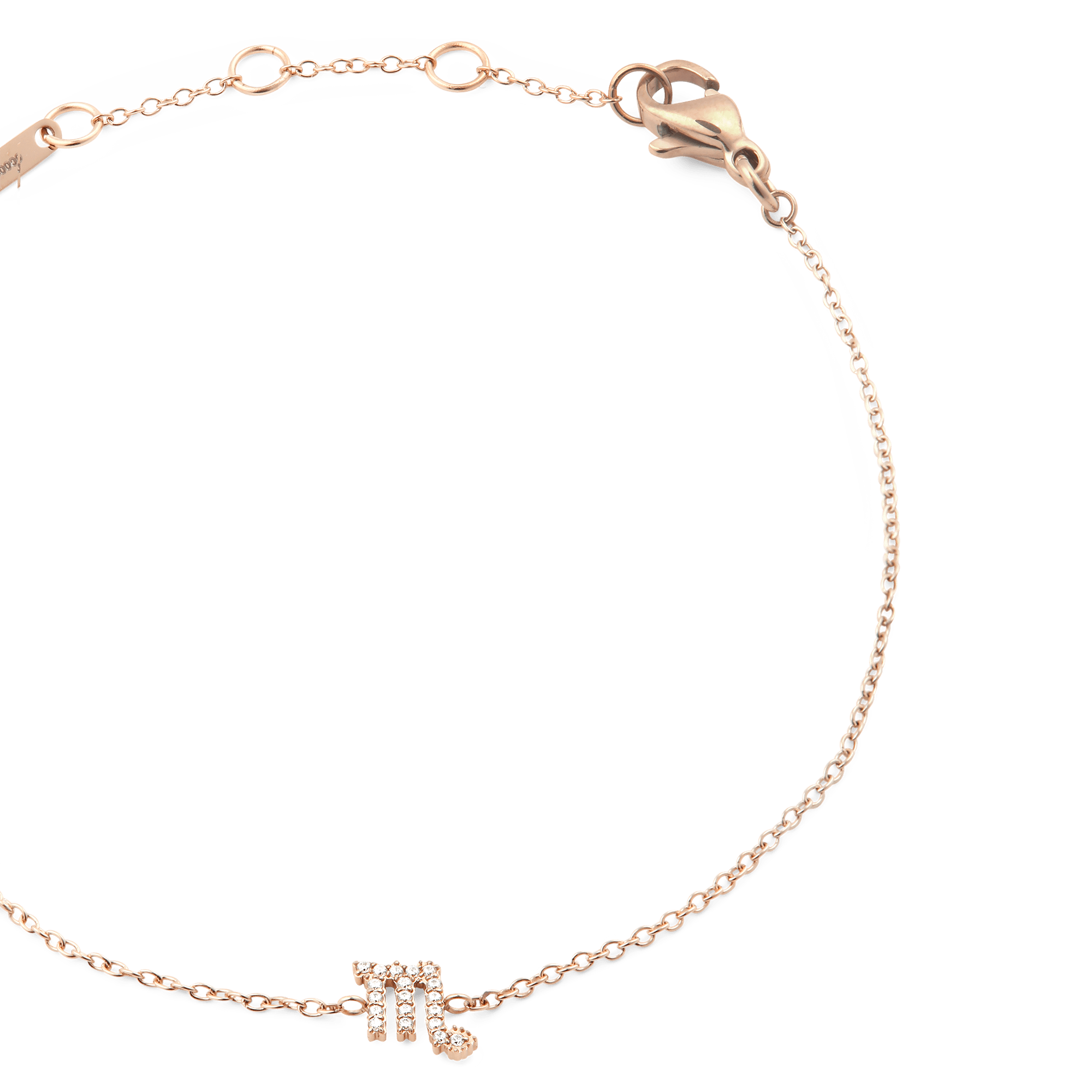 Daniel Wellington Crystal Zodiac Chain Bracelet Rose Gold