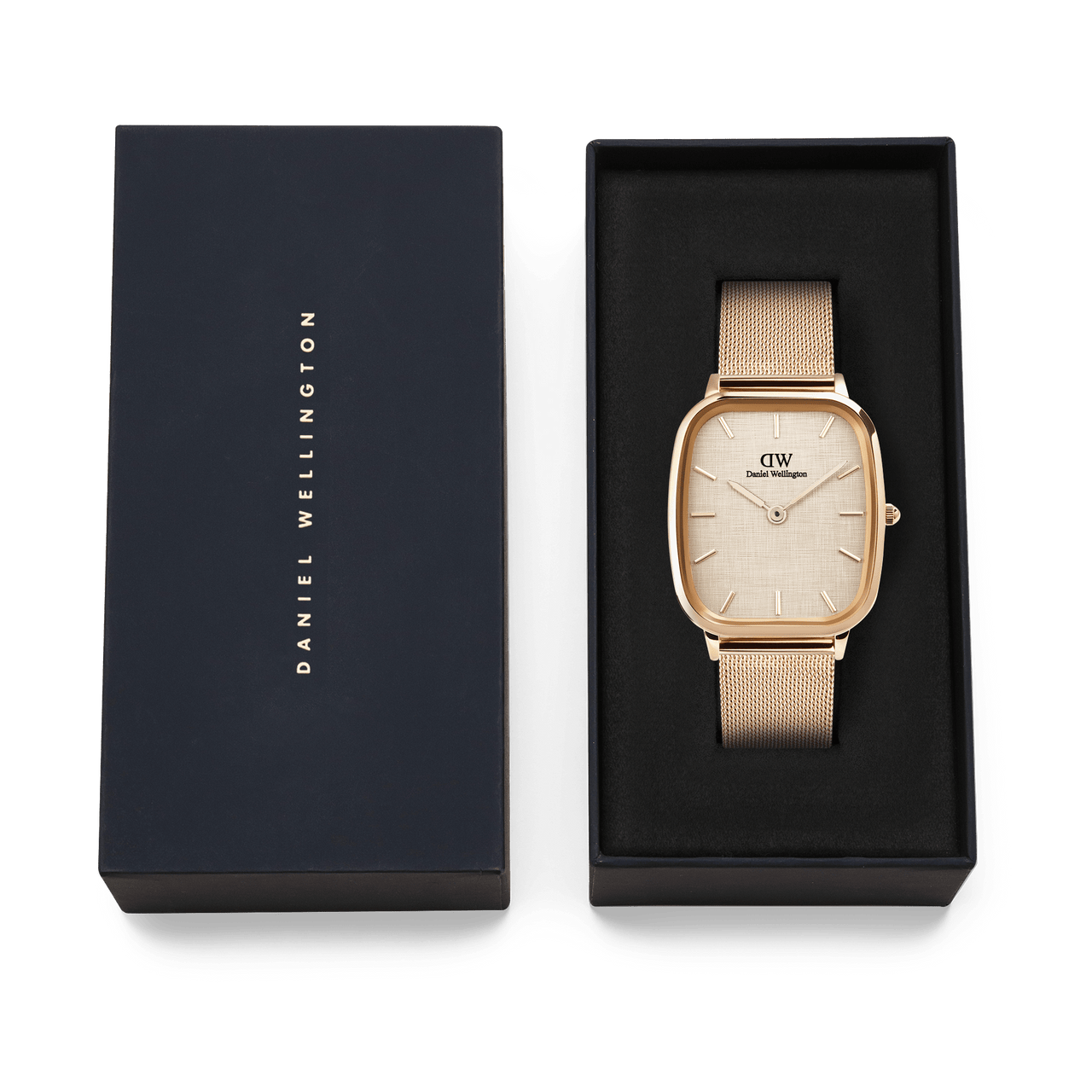 Daniel Wellington Marlon Melrose Vintage Linen Pattern Dial Watch DW00100817