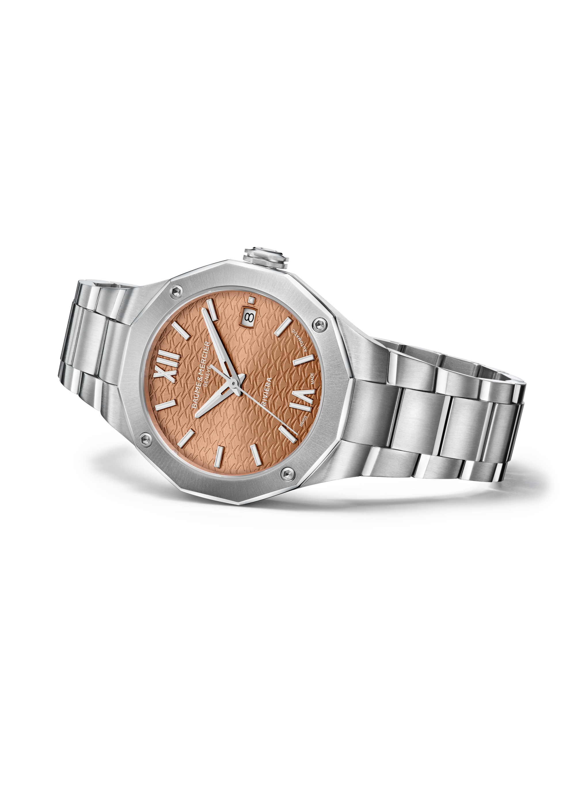 Baume & Mercier Riviera 36mm Automatic Women's Watch with Terracotta Dial M0A10764