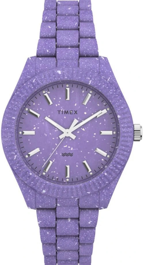 Timex Waterbury Ocean Recycled Plastic Purple Dial and Bracelet Watch TW2V77300