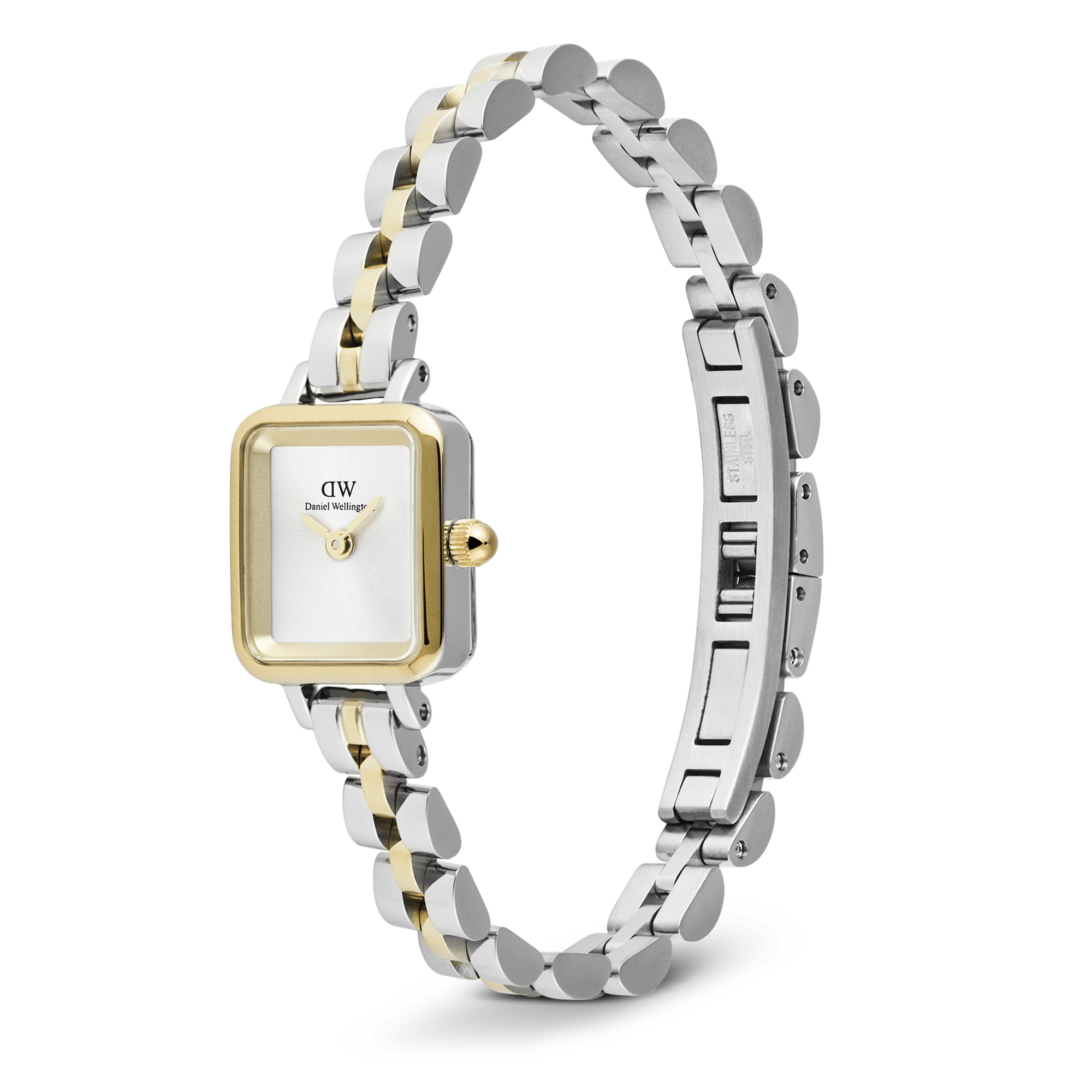 Daniel Wellington Quadro Mini Arch 3-Link Two Tone Gold DW00100925