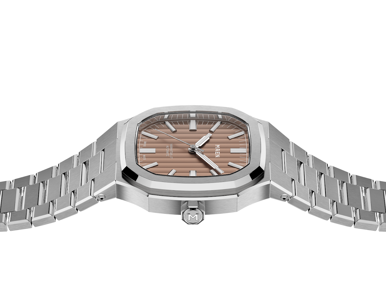 MAEN Manhattan 37 Salmon No Date Automatic Watch M2.1.4