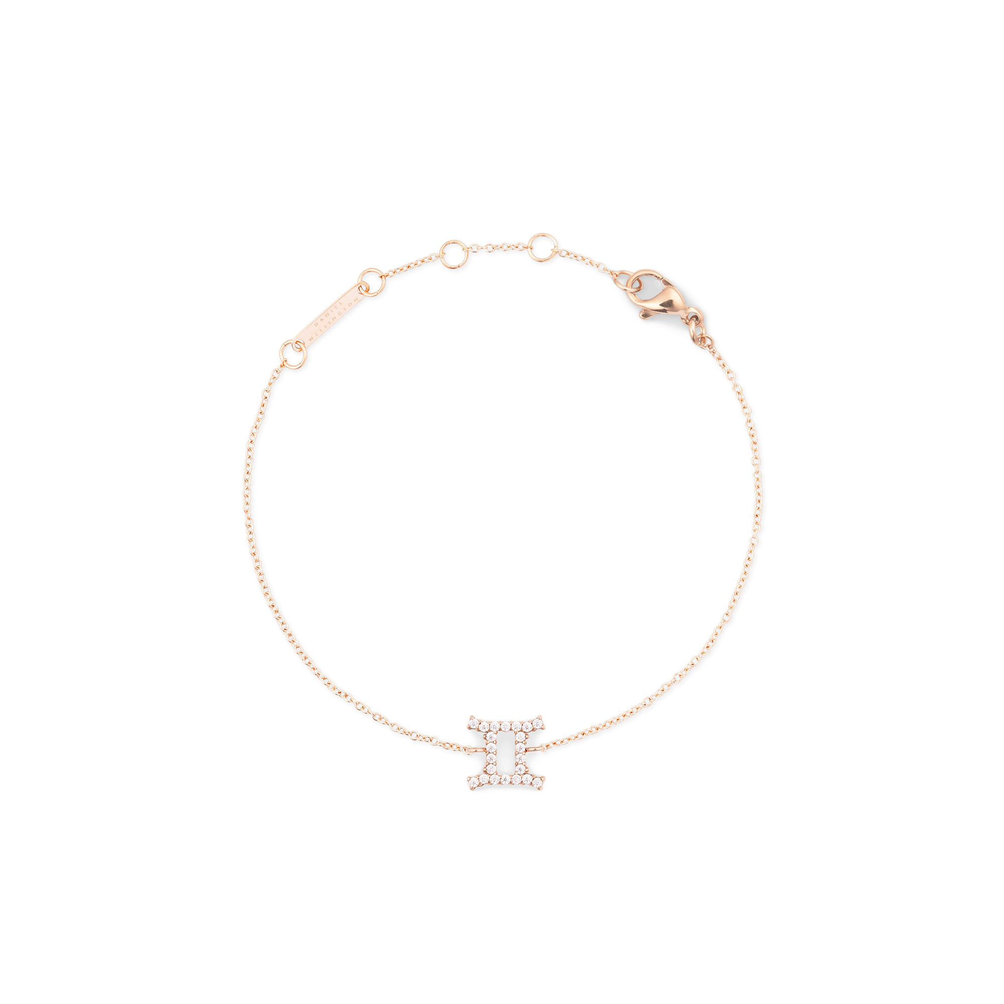 Daniel Wellington Crystal Zodiac Chain Bracelet Rose Gold