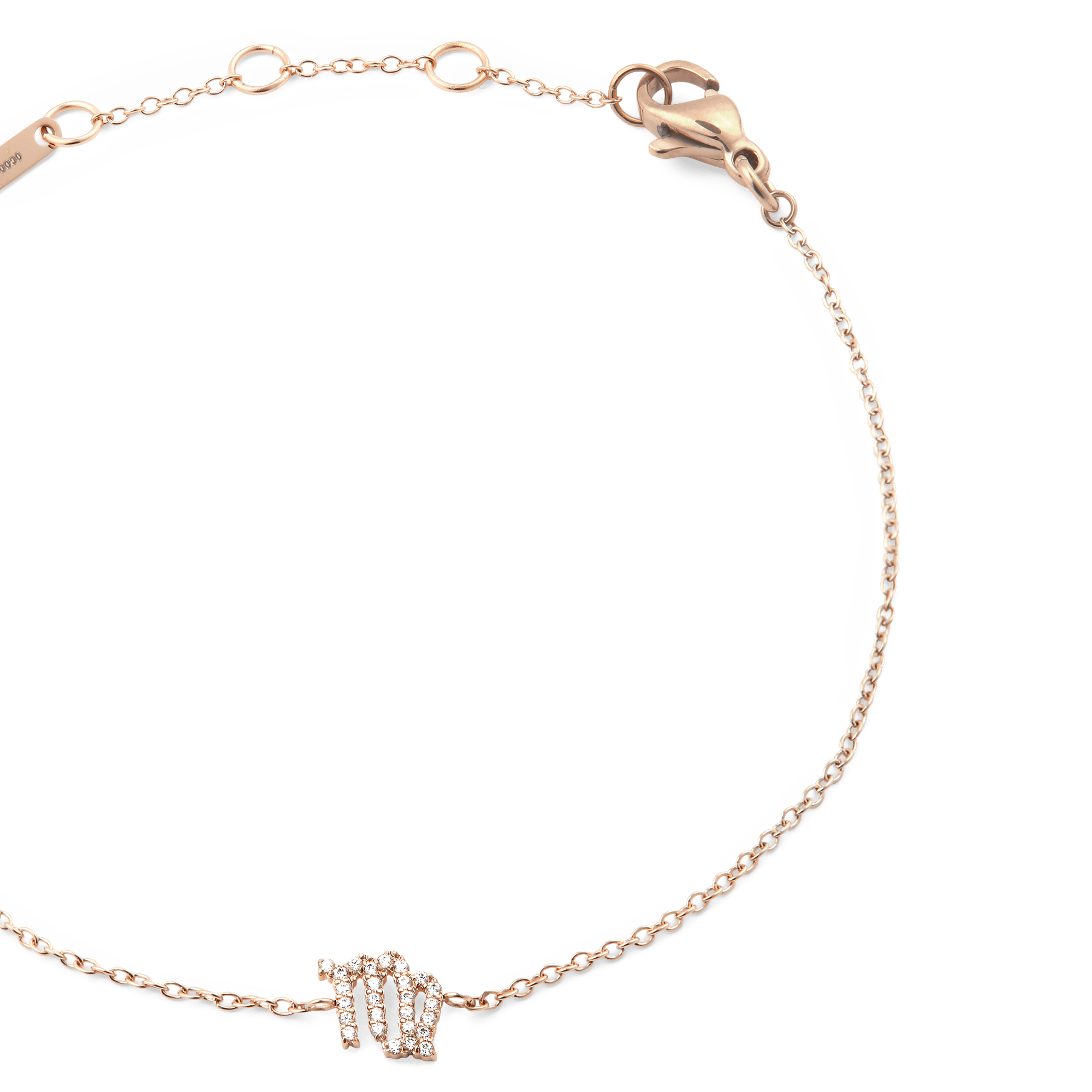 Daniel Wellington Crystal Zodiac Chain Bracelet Rose Gold