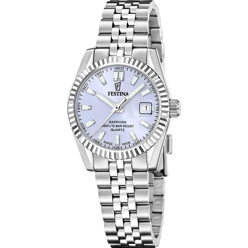 Festina Swiss Made Classic Blue Dial Stainless Steel Women’s Watch F20087/3
