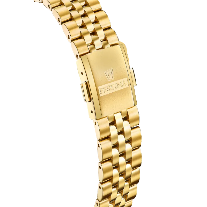 Festina Swiss Made Classic Gold Dial Stainless Steel Women’s Watch F20089/2
