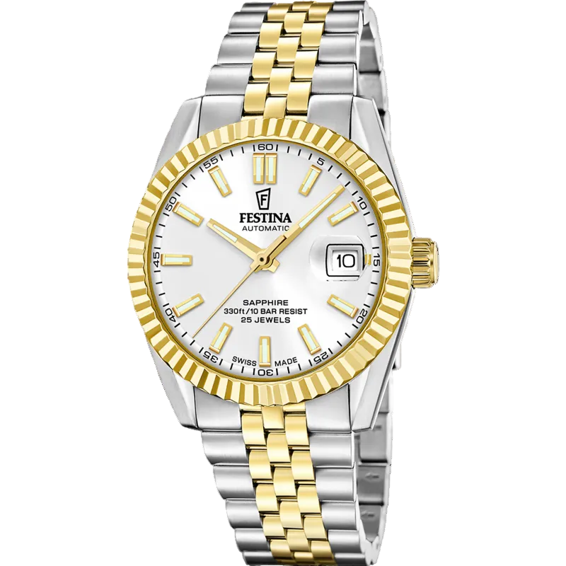 Festina Swiss Made Automatic Silver Dial Stainless Steel Men’s Watch F20091/1