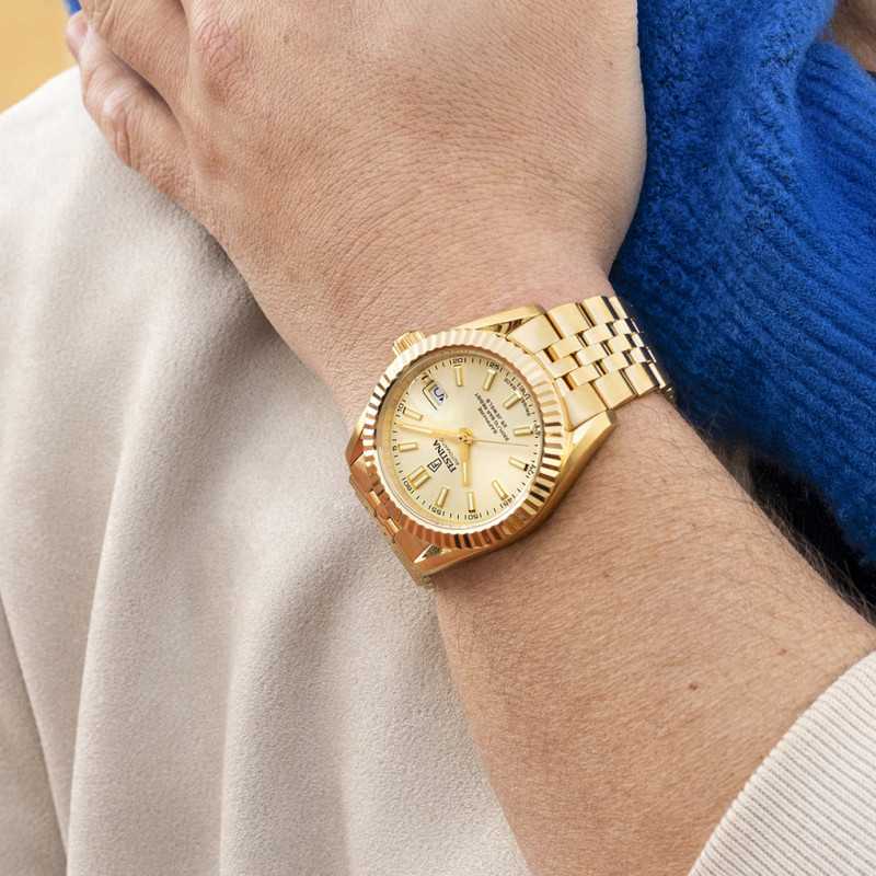 Festina Swiss Made Automatic Gold Dial Stainless Steel Men’s Watch F20092/2