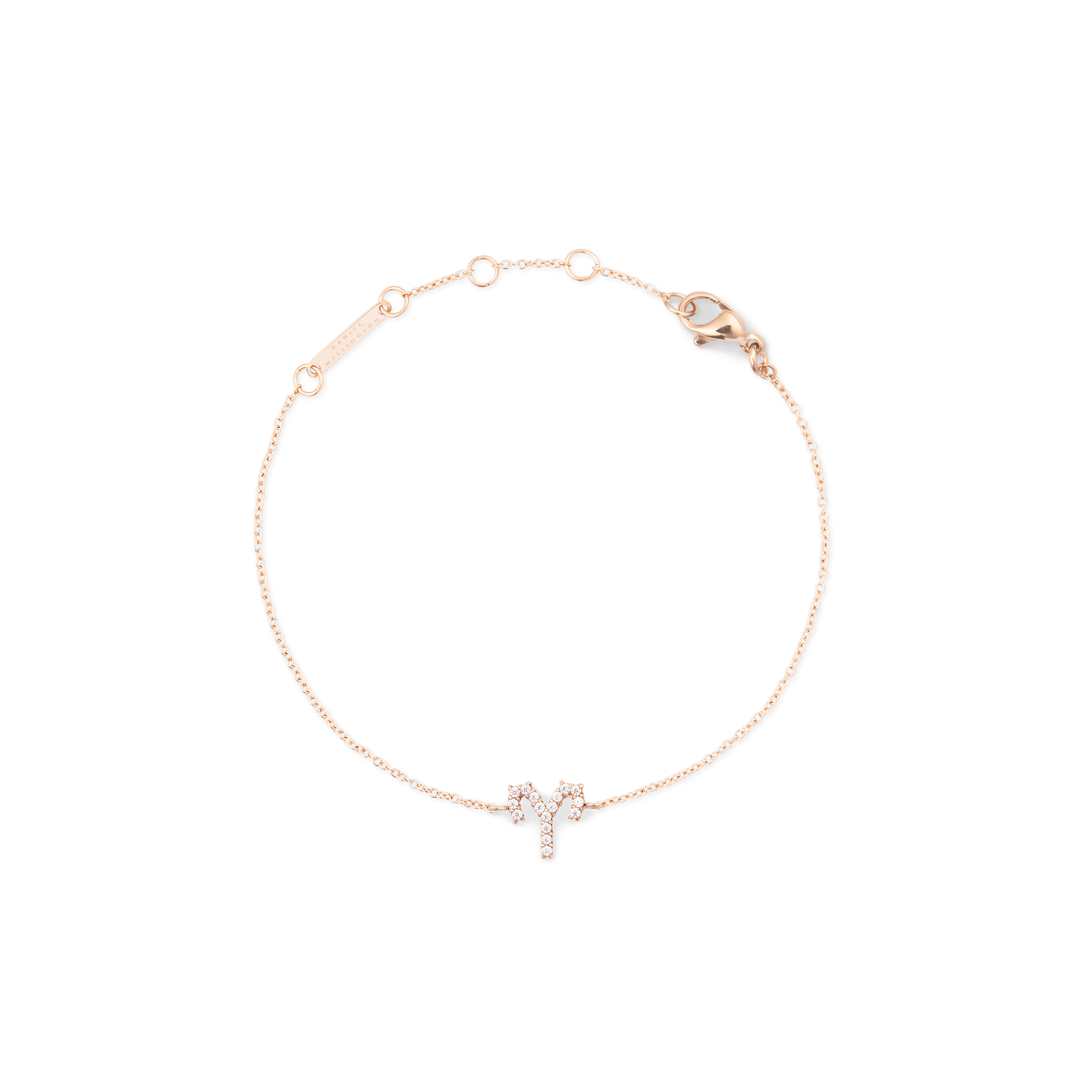 Daniel Wellington Crystal Zodiac Chain Bracelet Rose Gold