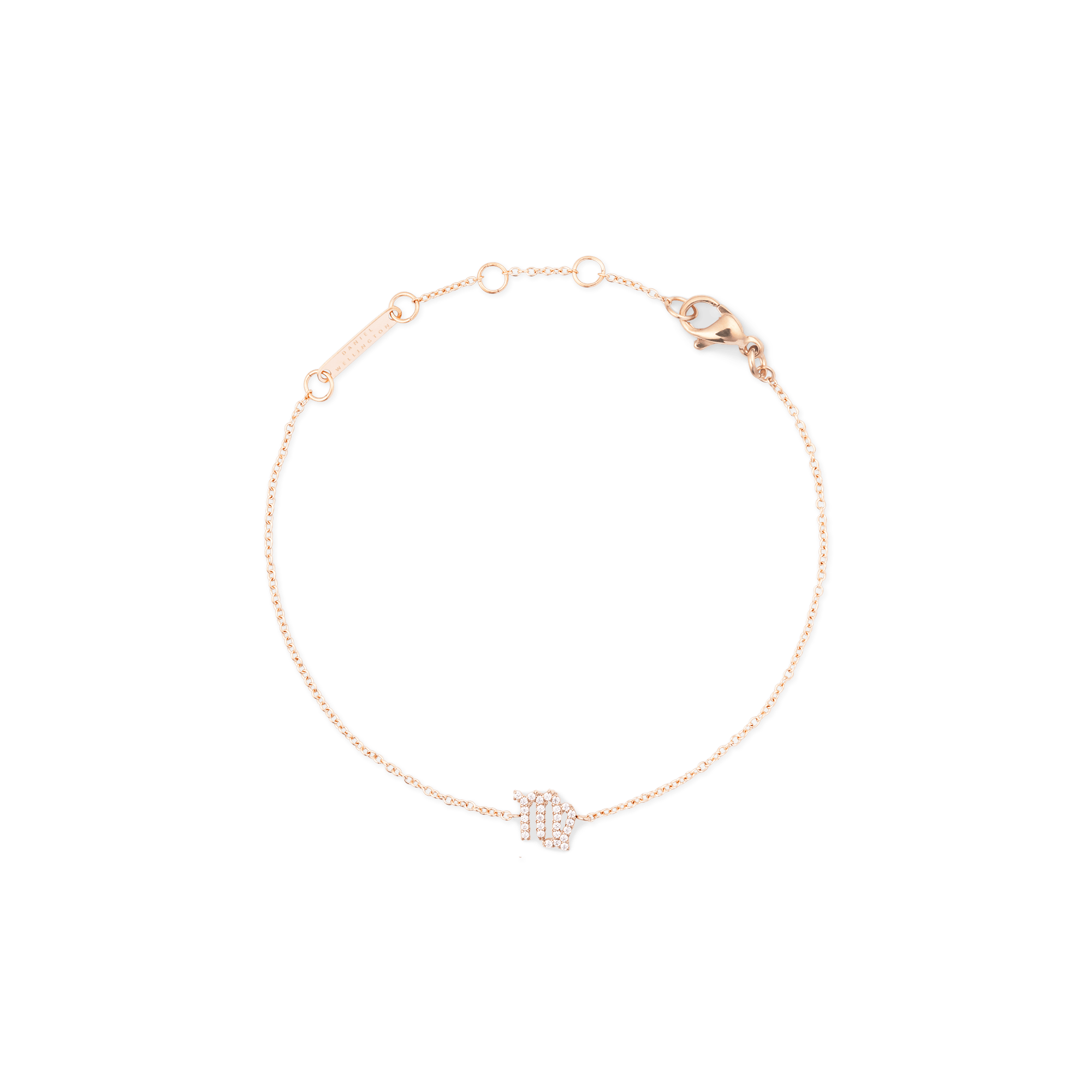 Daniel Wellington Crystal Zodiac Chain Bracelet Rose Gold