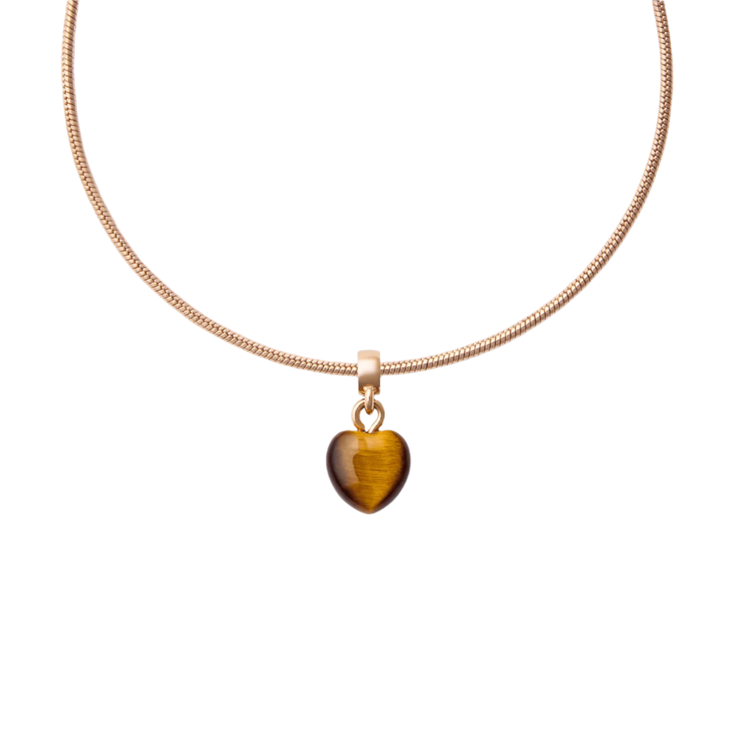 Daniel Wellington Tiger eye Heart Rose Gold Charm DW00401474