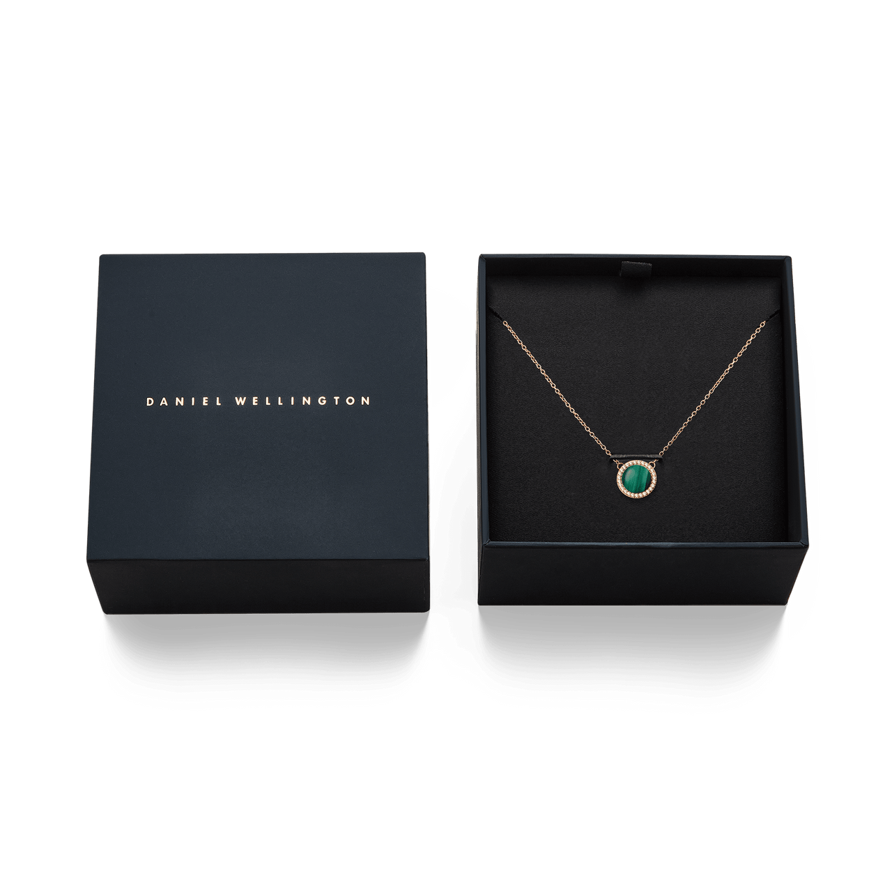 Daniel Wellington Audrey Malachite Rose Gold Necklace DW00401449