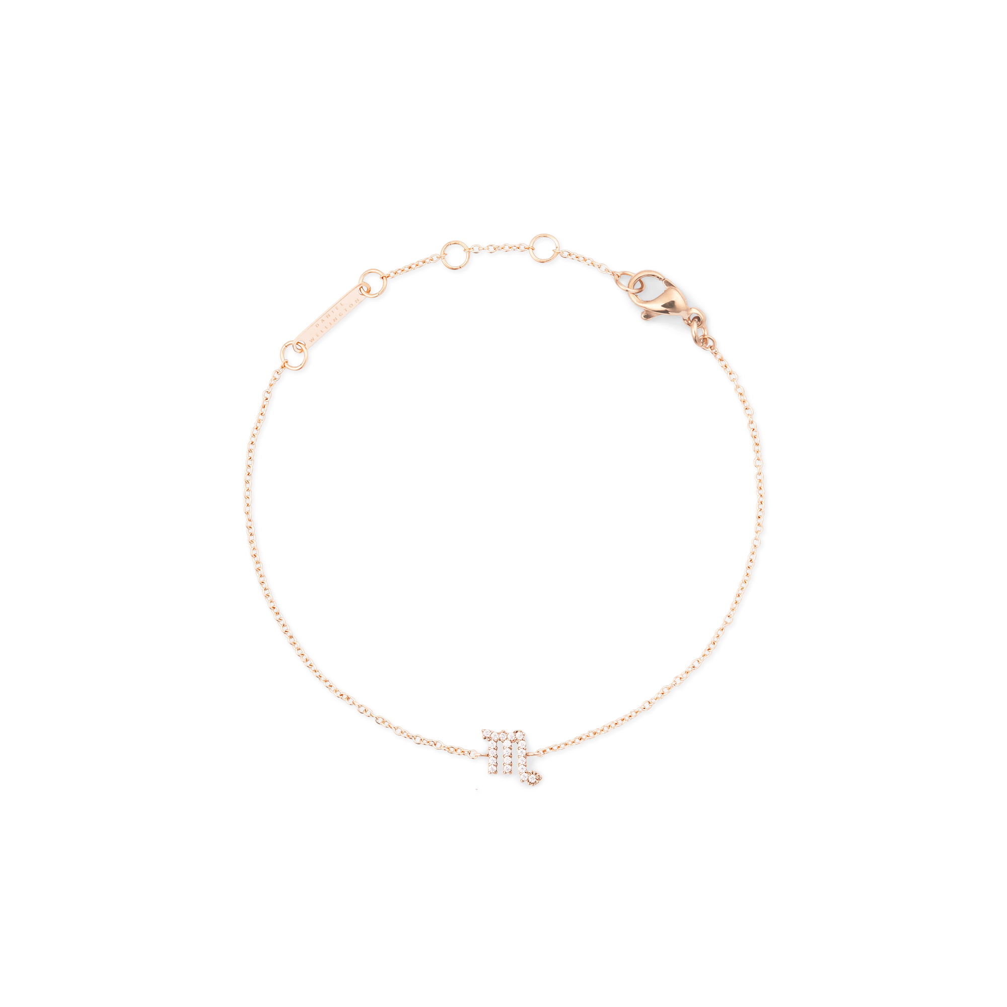 Daniel Wellington Crystal Zodiac Chain Bracelet Rose Gold