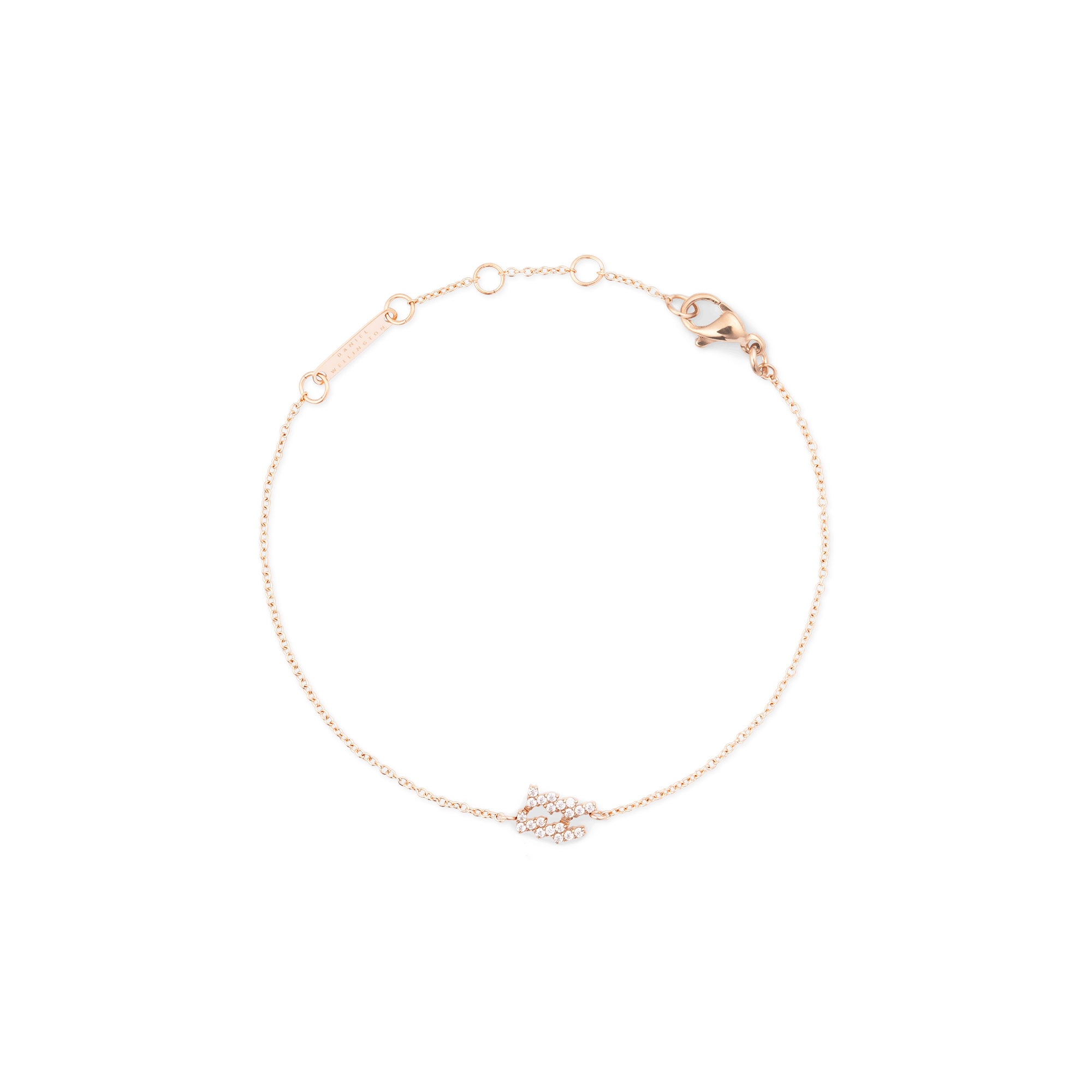 Daniel Wellington Crystal Zodiac Chain Bracelet Rose Gold