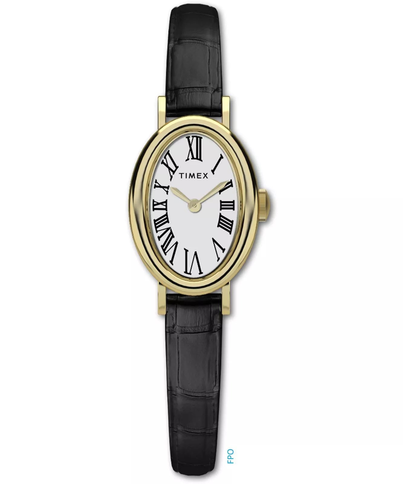 Timex Women's Cavatina Black/Gold-Tone 18mm Classic Watch