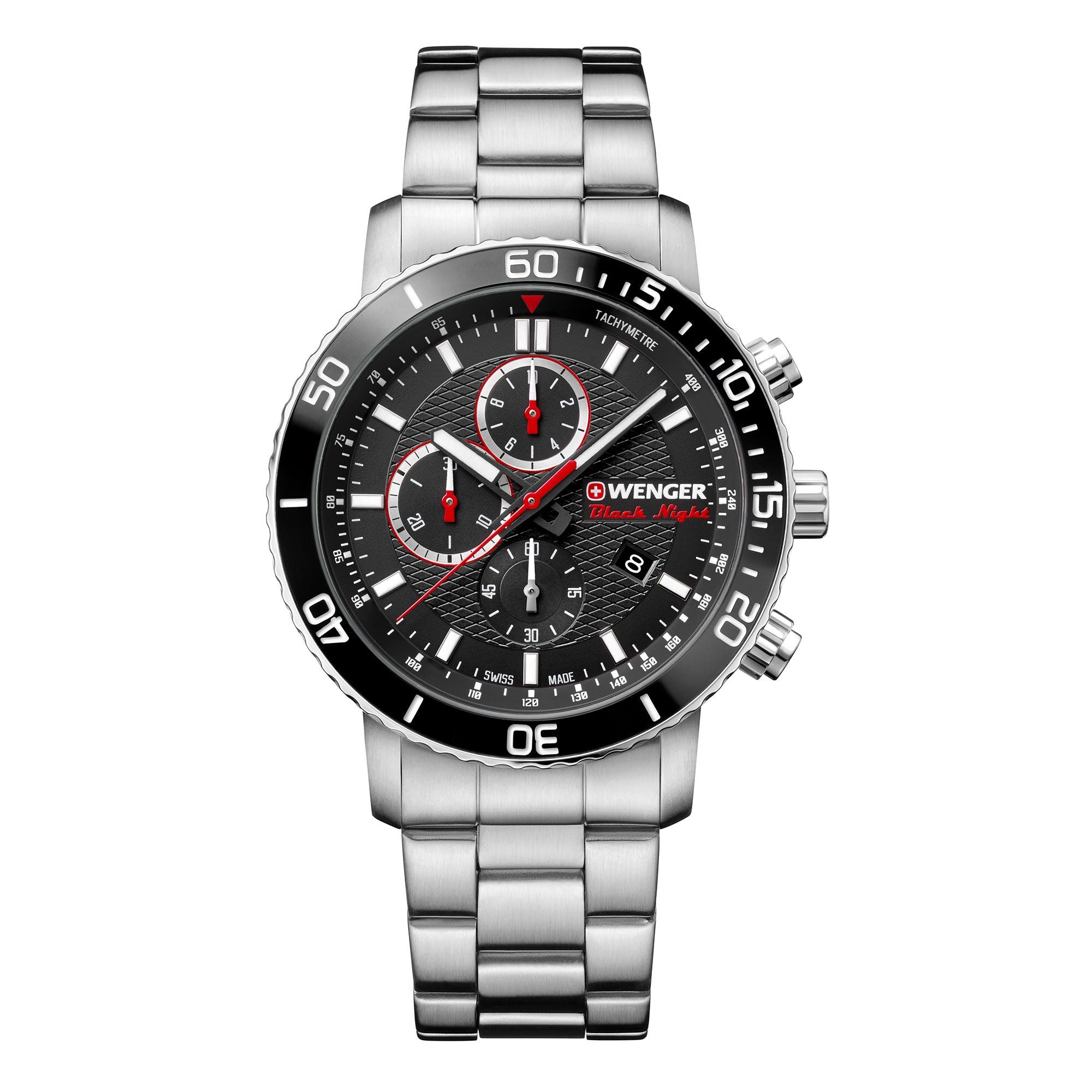 Wenger Roadster Chrono Black Dial Stainless Steel Watch 01.1843.106