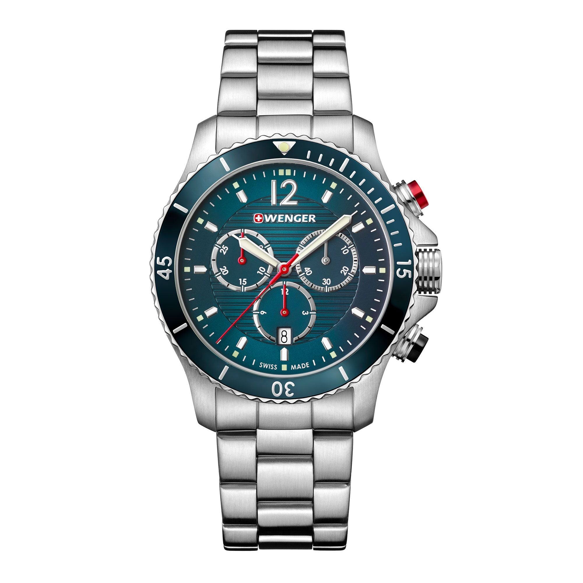Stainless Steel Reloj Wenger Swiss Wenger Seaforce Chrono Blue