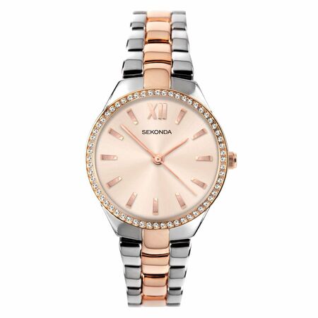 Sekonda Rose Gold Silver Case Rose Gold Dial Womens Watch