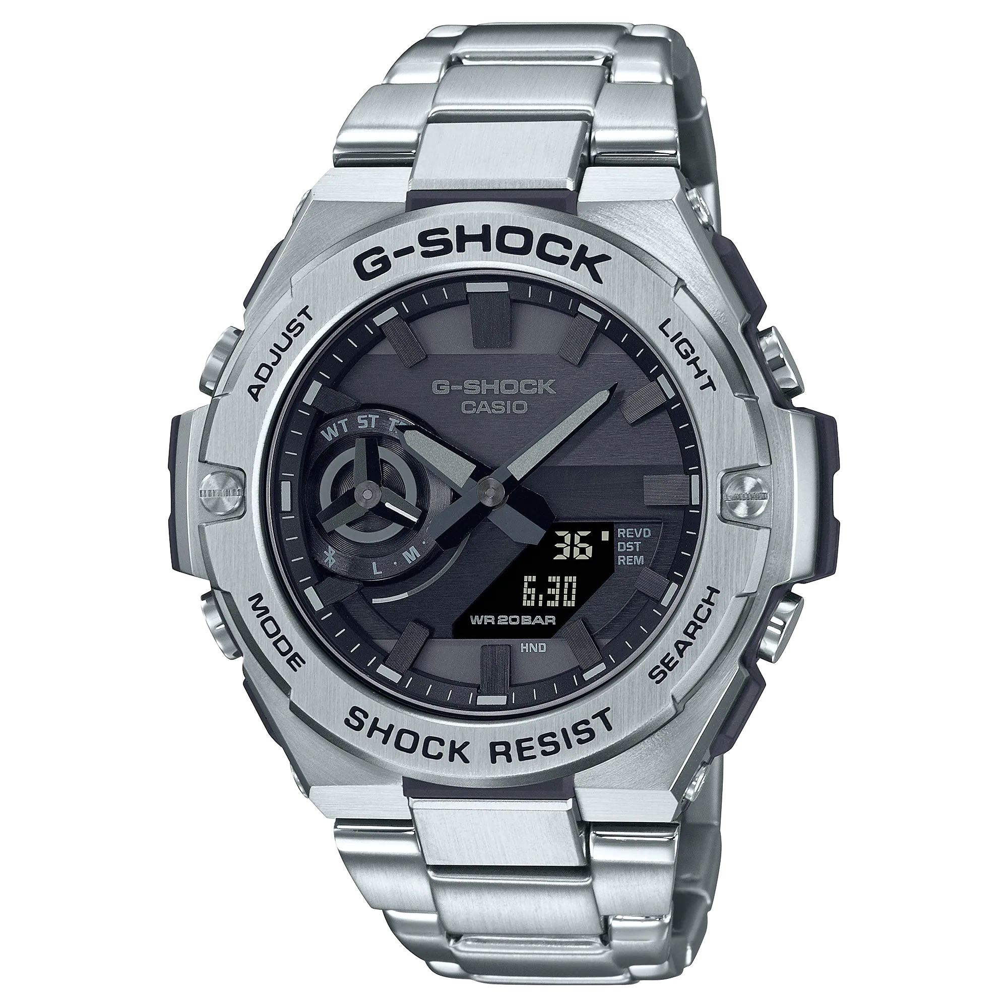 G-Shock G-Steel Solar Stainless Steel Band Watch GSTB500D-1A1