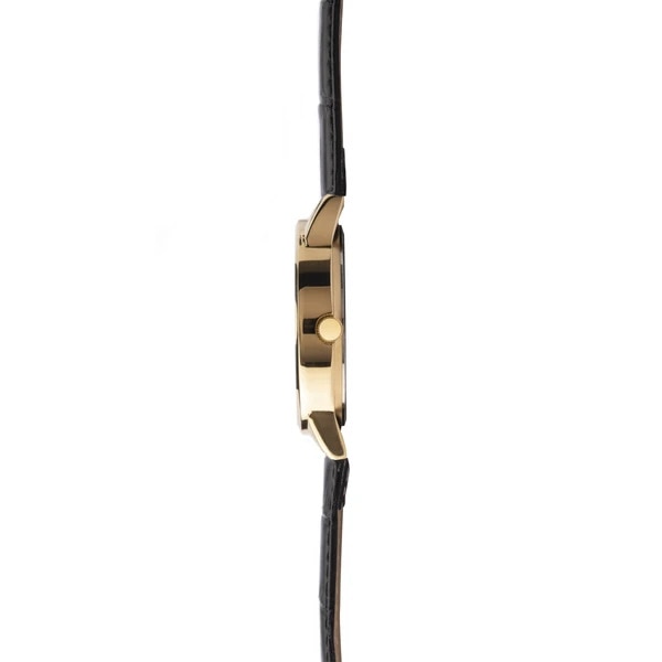 Sekonda Gold Case Black Strap Mens Watch SK1838