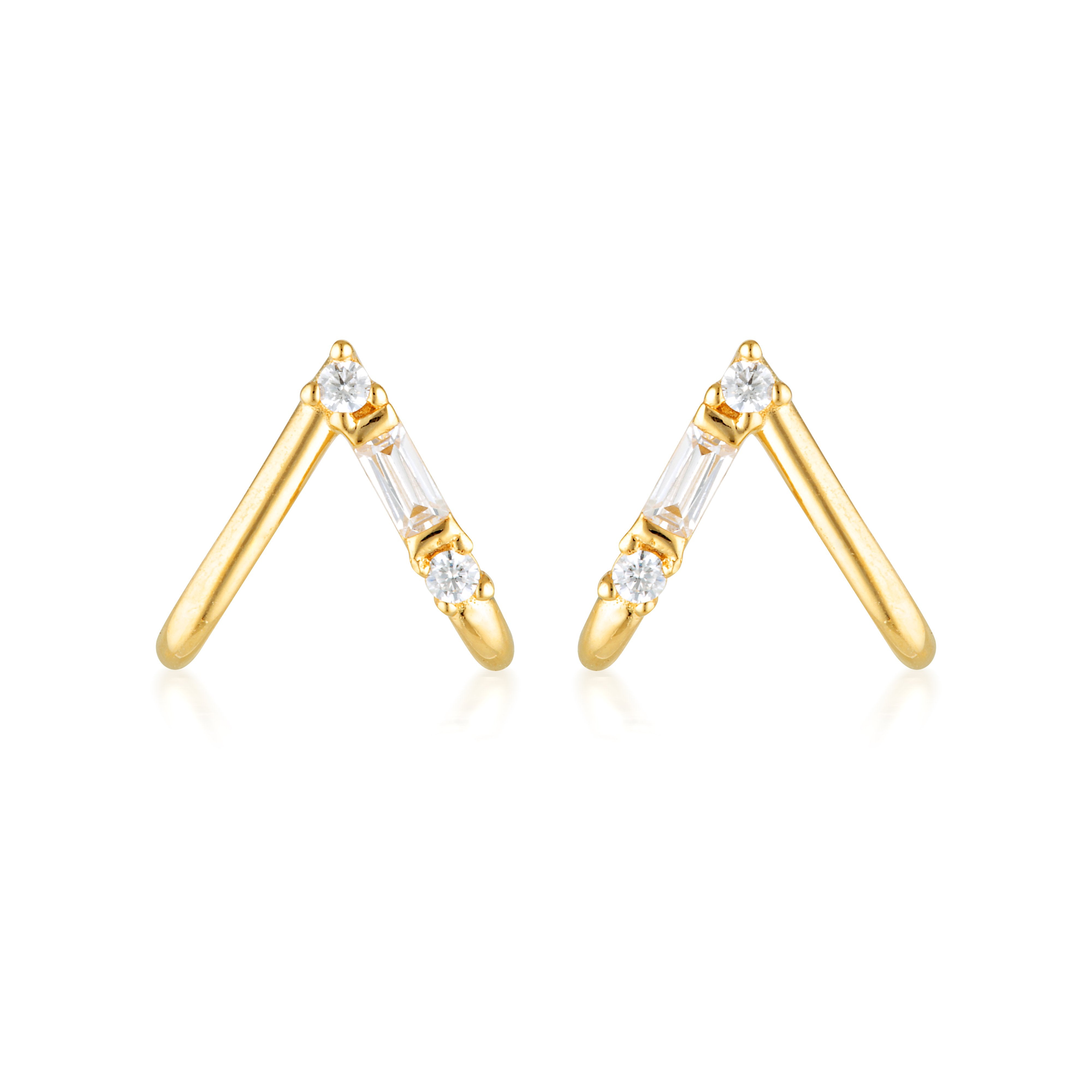 GEORGINI THE LAYERED EDIT TIGA EARRINGS GOLD
