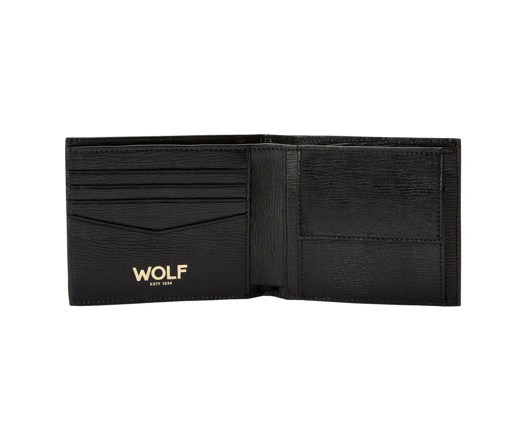 Wolf Black Logo Billfold Wallet with Coin Pouch 774102