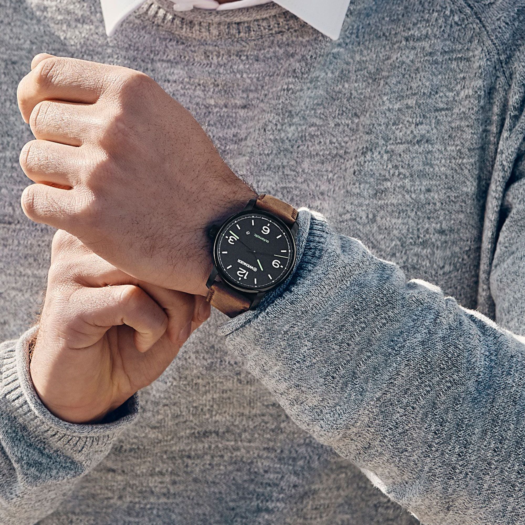 Wenger Urban Metropolitan Automatic Black Dial Leather Watch 01.1746.102