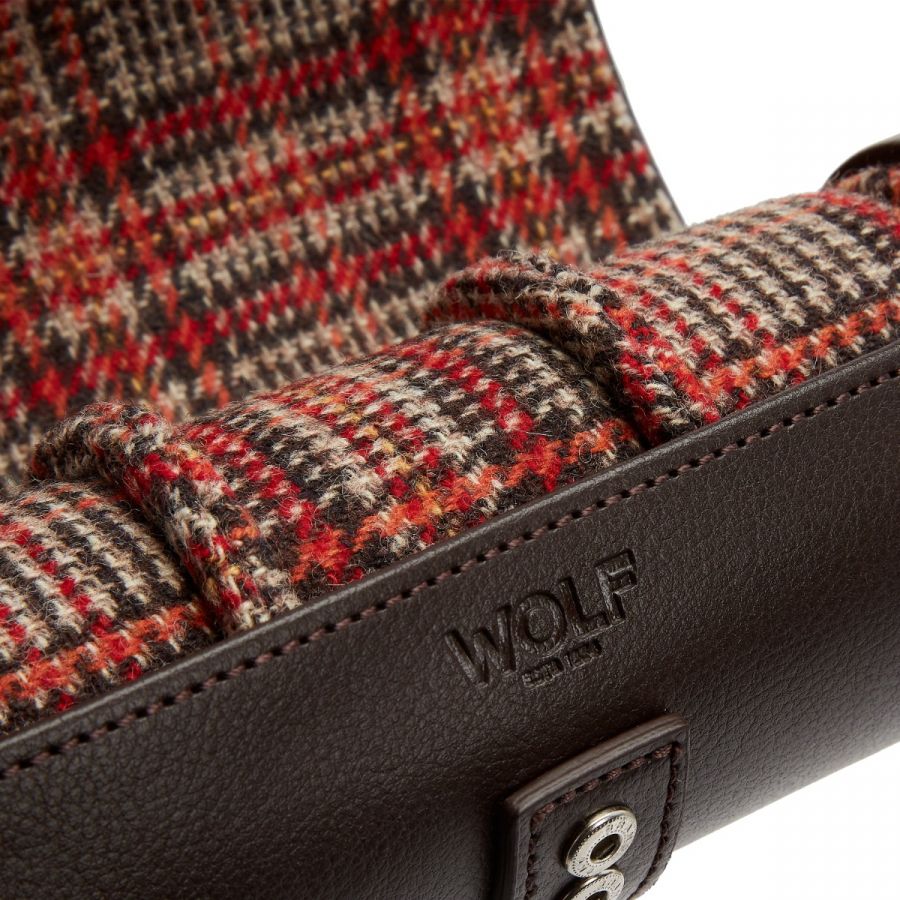 Wolf WM Brown Watch Roll With Cigar Case