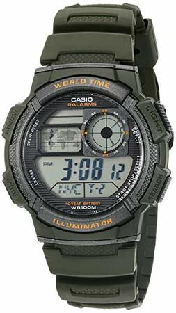 Casio Illuminator World Time Alarm Digital Ae-1000W-3Av Mens Watch